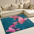 thumbnail image 2 of Dreamtimes Two Koi Fish On Grunge Background Lightweight Carpet Mats, 5'3" x 4' Area Soft Rugs, Floor Mat Rug Home Decoration for Kids Room Living Room, 63"x 48", 2 of 6