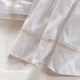 thumbnail image 6 of Wrap Around Ruffled Lace Bed Skirt with Elastic Dust Ruffle and Adjustable Belts, Easy to Use Bed Frame Cover, Machine Washable, King/Queen Size, White Wavy Design, 6 of 6