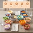 thumbnail image 5 of MASTERCOOK 12‑Pack 15 oz Reusable Plastic Bowls – Multicolor, BPA‑Free, Stackable, 5 of 8