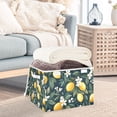 thumbnail image 3 of Yayeee Collapsible Cube Storage Bin with Lid Fabric Closet Decorative Basket with Handles, Floral Lemons, 3 of 7