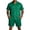 Dark Green, variant on Big and Tall 2 Piece Linen Sets Outfits Mens Button Short Sleeve Shirts and Shorts with Pockets Elastic Waist Vacation Lightweight Loose Matching Tracksuits Army Green L