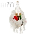thumbnail image 2 of Evjurcn Stuffy Hammock Cotton Rope Stuffed Animal Toy Hammock Large Capacity Plush Toy Net Space Saving Toy Hammock Corner Hanging Stuff Toy Organizer for Corner Bedroom Living Room, 2 of 8
