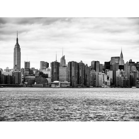 Landscape View Manhattan with the Empire State Building and Chrysler Building - NYC Print Wall Art By Philippe