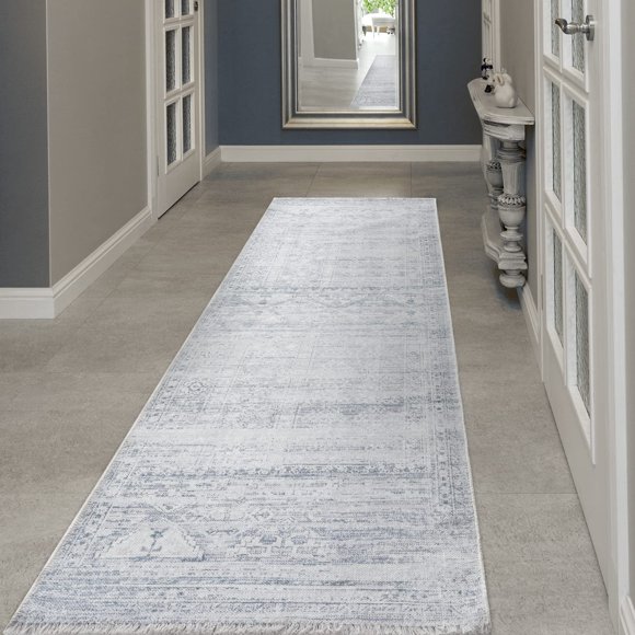 BY COCOON Tapis Coureur 2 Pieds6"X8'/ Tapis Coureur Tapis de Cuisine Tapis Coureur Lavable Tapis d'Entrée Tapis Coureur de Couloir Tapis de Cuisine Petit Tapis Coureurs Tapis pour Couloir Tapis de Cuisine Antidérapant (80 cm x 244 cm)