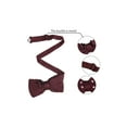 thumbnail image 3 of INSPIRE CHIC Unisex Pre-Tied Bowties Adjustable Strap Polka Dots Bow Tie Wine Red One Size, 3 of 5