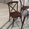 thumbnail image 5 of Merrick Lane X-Back Bistro Style Wooden High Back Dining Chair in Walnut, 5 of 11