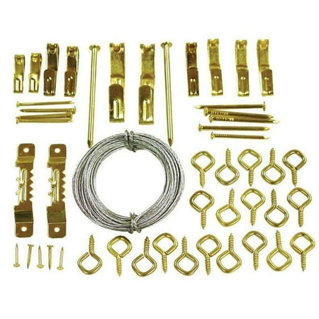 50 Assortment - Wideskall® 50 Pieces Professional Picture Hanging Tool Kit Hooks Assortment