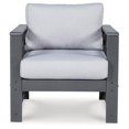 thumbnail image 4 of Signature Design by Ashley Casual Amora Outdoor Lounge Chair with Cushion (Set of 2)  Charcoal Gray, 4 of 7