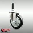 thumbnail image 2 of 4 Inch 316SS Black Polyurethane Wheel Swivel 3/4 Inch Expanding Stem Caster, 2 of 2