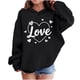 thumbnail image 1 of Sudadera con capucha y estampado de corazón de San Valentín, sudadera de manga larga para niños y niñas, chaqueta para niñas de talla mediana y grande., 1 of 7