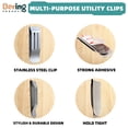 thumbnail image 5 of Extra-Large Lightweight Stainless Steel Universal Adhesive Clip Hip Clip Pocket Clip Belt Clip Phone Clip Attachment For Smart Phones Hard Cases Holster GPS Walkie-Talkie, 5 of 5