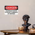 thumbnail image 3 of Metal Sign, Danger Sign - HAZARDOUS WASTE STORAGE FLAMMABLE NO SMOKING, Waterproof, Fade and Scratch Resistant, safety signs, equipment Warning signs, etc, 3 of 7
