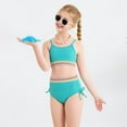 thumbnail image 2 of Girls Swimsuits with Shortss Two Piece Bikini Sets Toddler Bathing Suit Girl for Kids 11-12 Years, 2 of 5