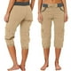 thumbnail image 1 of WILLBEST Pantalones Casuales Para Mujer, Ligeros, de Cintura Alta, Elásticos, Con Cordón, Cargo Capri Para Comodidad Diaria, Diseño de Bolsillo Versátil y Elástico, Ideal Para Diversas Actividades., 1 of 4