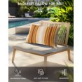 thumbnail image 4 of Pack of 2 Outdoor Lumbar Pillow Covers 11x16 Inch, Burnt Orange Ombre Stripe Waterproof Throw Pillow Covers Set, Farmhouse Simple Striped Indoor&Outdoor Decorative Cushion Cases for Patio Porch Car, 4 of 7