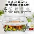 thumbnail image 5 of Large Glass Food Storage Container - 6500ml/220oz, Airtight Lid, Oven Safe, 28 Cup Capacity, 5 of 9
