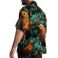thumbnail image 3 of Platypus Men's Short Sleeve Shirts, Casual Hawaiian Print Button Down Summer Beach Top Unisex, 3 of 6
