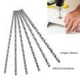 thumbnail image 2 of Bgsha 5PCS 200mm Extra Long High Speed Steel HSS Drill Bits Metal Drilling Tool Set, 2 of 8
