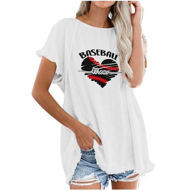Blusa de manga corta con estampado de cuello redondo de algodón y cáñamo para mujer OAVQHLG3B Store lin121212
