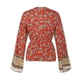 thumbnail image 3 of Gvmfive Women Vintage Floral Print Patchwork V-Neck Long Sleeve Tunic Top, 3 of 5