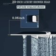 thumbnail image 6 of Zovajonia 20'' LED Rainfall Bathroom Large Shower Head Square Top Sprayer Brushed Nickel, 6 of 8