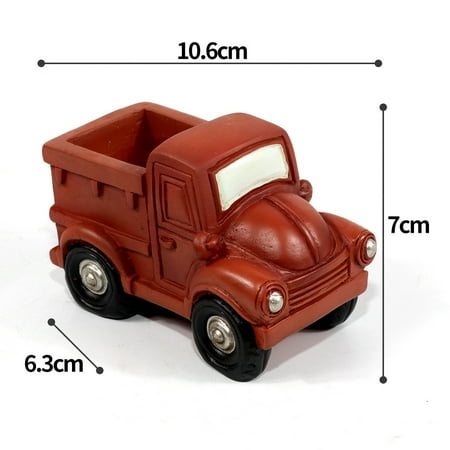 

LICHENG Creative Meat Flower Pot Set Combination Personalized Cute Car Meat Plant Flower Pot Red