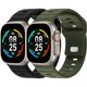 thumbnail image 2 of Correa deportiva AYYPYDD compatible con Apple Watch Ultra de 49 mm, negro/verde militar, 2 of 7