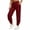 Wine, variant on Oksale Petite Joggers for Women Casual Elastic Waisted Drawstring Ankle Sweat Pants with Pockets Cozy Wicking Athletic Workout Pants Going Out Outfits Wine S