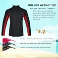 thumbnail image 3 of REALON Kids Wetsuit Top Jacket for Boys Girls Toddler Youth, Children's Wet Suit Shirt Neoprene 3mm Long Sleeve Swimsuit for Swimming Surfing Water Sports, 3 of 7