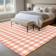 thumbnail image 6 of Buffalo Plaid Area Rug 5x8 Washable Rug Non Slip Farmhouse Orange Checkered Vintage Rustic Large Area Rug Soft Stainresistant Indoor Floor Carpet for Living Room Bedroom Office Dining Room Nursery, 6 of 9