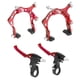 thumbnail image 1 of kit Frenos para biccleta aluminio rojo S Shine BMX Hing end trapezoidales, 1 of 7