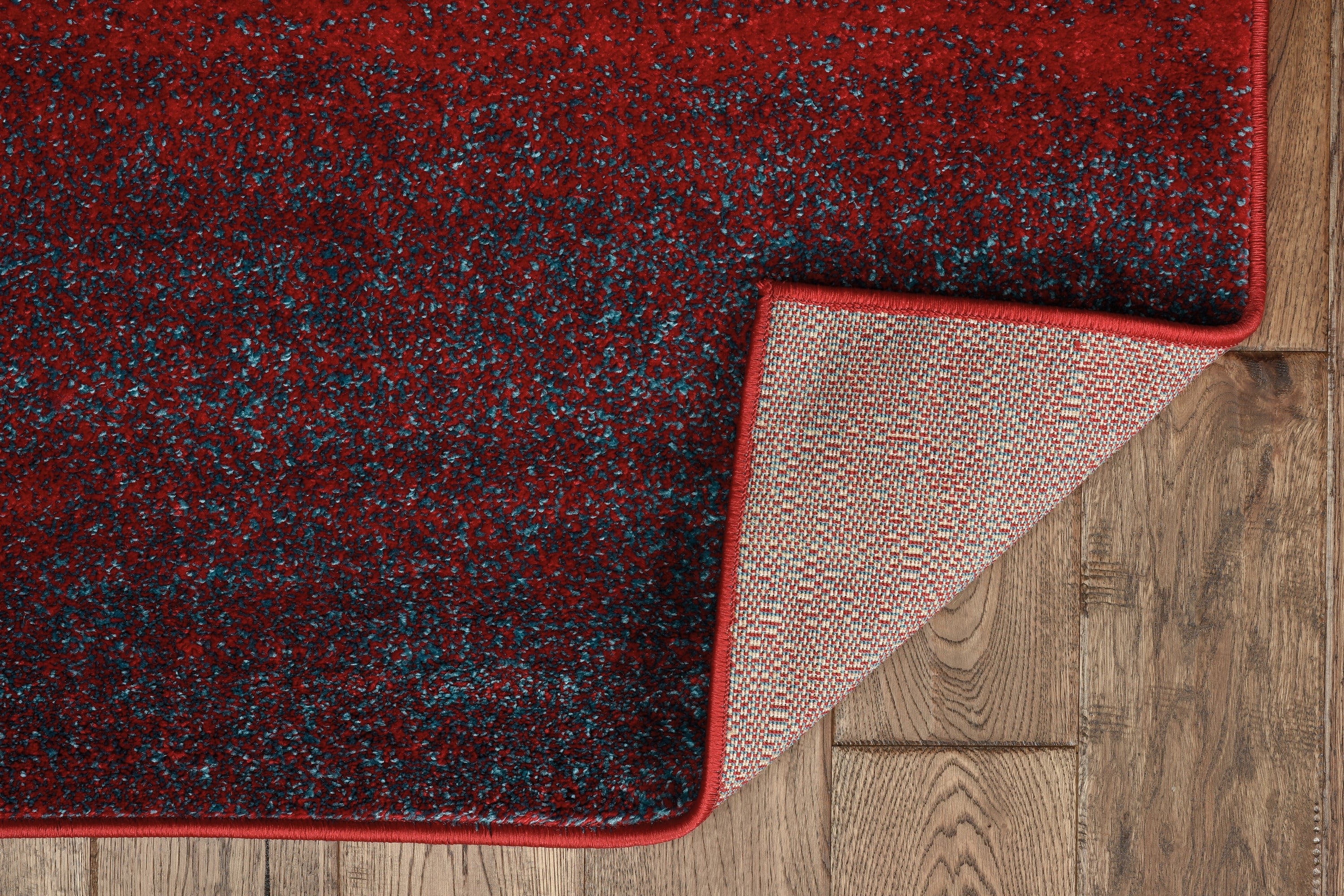 Ombre Red Area Rug 5 x 76" Modern Indoor Carpet Machine Made Gradient Design
