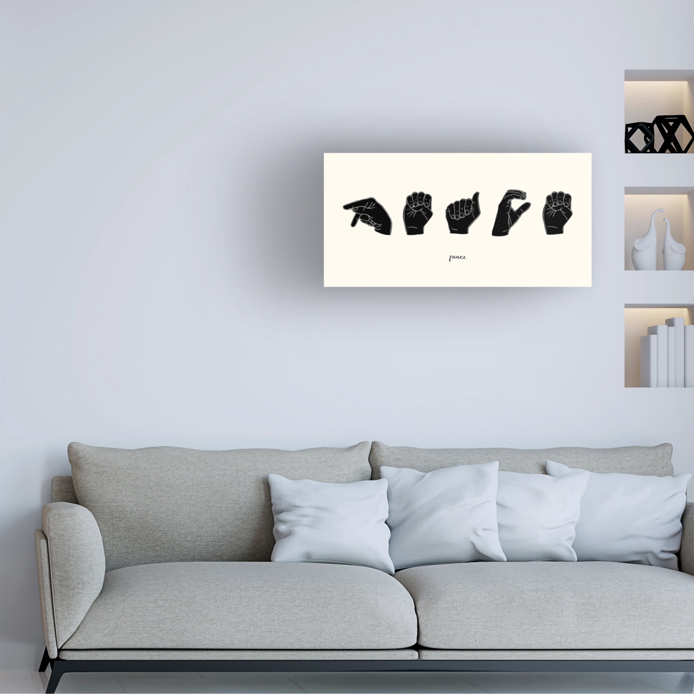 Emma Scarvey 'Sign Language V' Canvas Art