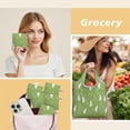 thumbnail image 6 of 5 Pack Foldable Shopping Bag,Green Christmas Tree Pattern Reusable Grocery Bags with Pockets,Large Reusable Tote Bags with Handles Waterproof & Lightweight, 6 of 6