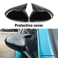 thumbnail image 1 of Tapa de carcasa de espejo retrovisor lateral de coche cubierta decorativa Ehuebsd con patrón de fibra de carbono color negro 2 piezas para Golf 7 1419, 1 of 8