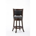thumbnail image 3 of Bowery Hill 26.25" Wood & Faux Leather Swivel Counter Stool in Cappuccino, 3 of 9