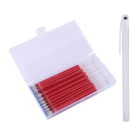 40 Pieces Fabric Marker Heat Erasable Pen Refill Disappearing Ink Fabric Markers with Storage Box for Sewing, Quilting, Embroidery
