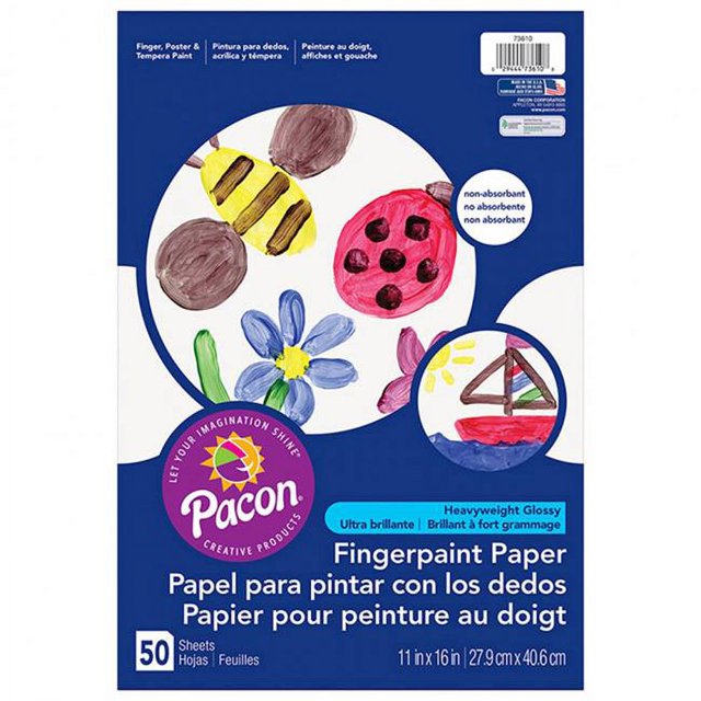 Pacon PAC73610-6 Papier pour Peinture au Doigt, 11 x 16 Po - Lot de 6