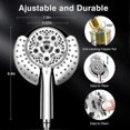 thumbnail image 5 of High Pressure Dual Shower Head with Handheld & Rainfall Modes - 59" Rotatable Stainless Steel Hose for INAVAMZ, 5 of 5