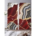 thumbnail image 3 of Red Gold Marble Sheer Curtains 96 Inches Long 2 Panels Glitter Geometric Marble Foil Texture Light Filtering Semi Sheer Window Curtains Drapes for Bedroom Living Room 52"x96", 3 of 7