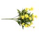 thumbnail image 3 of Ramo de flores artificiales Hojas de simulación Flor Decoración floral Hogar Fiesta de bodas Planta falsa, Amarillo Inevent HA8310-05B, 3 of 6