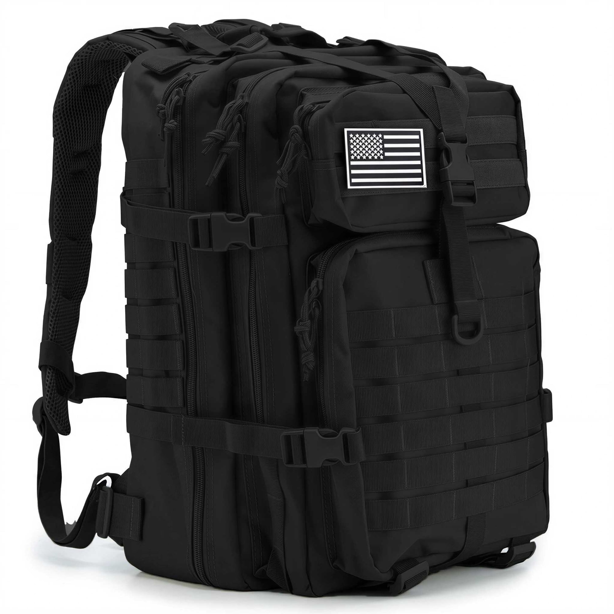 QT&QY 45L Molle Hiking Backpack for Men, Heavy-Duty 900D Outdoor Travel Daypack & Camping Work Bag