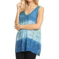 thumbnail image 4 of Sakkas Women's Tie Dye Floral Sequin Sleeveless Blouse - Purple - One Size, 4 of 11