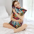 thumbnail image 4 of Pofeuu Geometry Print Satin Pillowcase for Hair and Skin Pillow Cases, Silk Pillow Cases, Soft Cooling Pillow Covers, 20x30 Inches（Pillow core not included）, 4 of 7