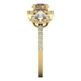 thumbnail image 3 of Clara Pucci 14K Yellow Gold 1.46ct YellowMoissanite Three-Stone Ring, 3 of 8