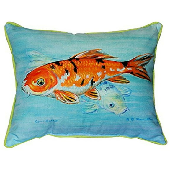 Betsy Drake Koi Large Indoor/Outdoor Pillow 16x20