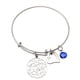 thumbnail image 1 of Pulsera para mujer, regalo para mamá, de acero inoxidable, con piedra de nacimiento de doce colores, ajustable y ajustable., 1 of 3