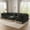 Green Black, variant on Oversized Modular Sectional Corner Couches with Tassel, 7 Seater Sofa Big Comfy Leopard Chenille U Shaped Couches with 2 Throw Pillows and 6 Lumbar Pillows, Movable Ottoman,Brown black
