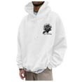 thumbnail image 3 of CONFREE Mens Hoodie Rose Prints Hoodies For Men Long Sleeve Casual Pullover Hooded Sweatshirts With Pockets, 3 of 6