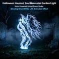 thumbnail image 7 of Halloween Animated Grim Reaper Garden Light with Solar Powered Ghost Lawn Stake, Glowing Ghost White LED Soul Effect for Creepy Outdoor Yard Graveyard Display,1 PC, 7 of 7